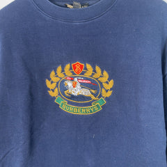 Burberry Crest Embroidered Navy Crewneck