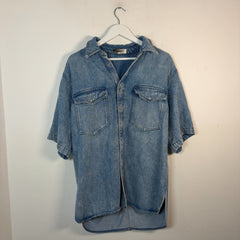 Isabel Marant Pearl Snap Button-Up Denim Shirt