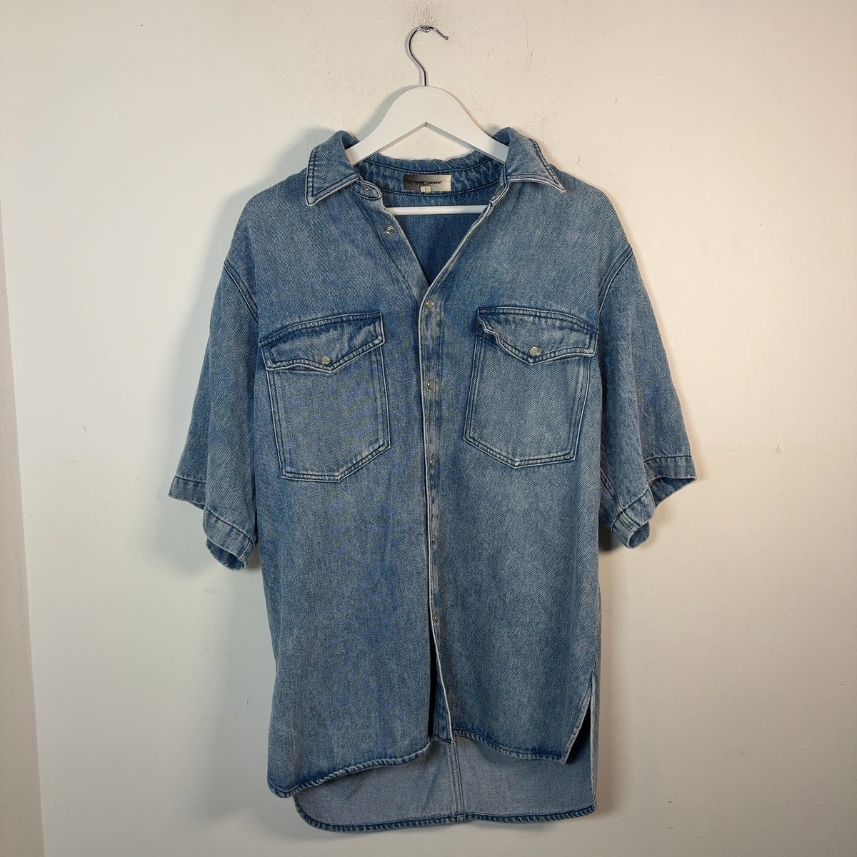 Isabel Marant Pearl Snap Button-Up Denim Shirt