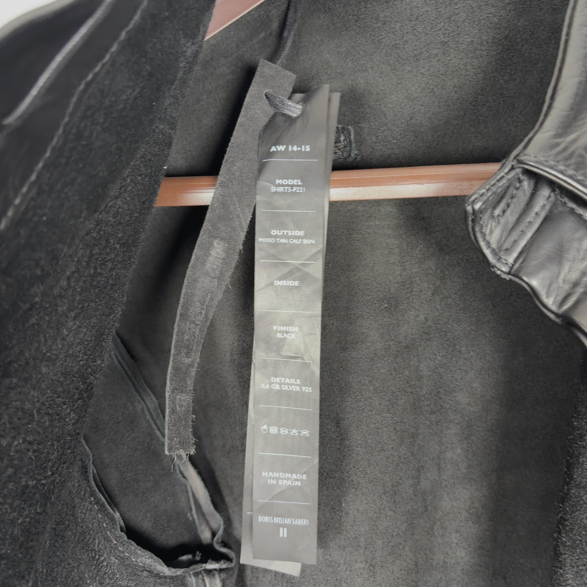Boris Bidjan Saberi AW14 F221 Calf Leather Button-Up Shirt