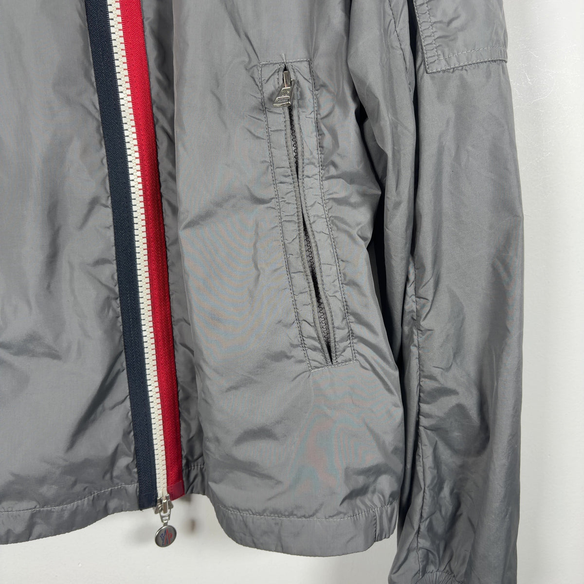 Moncler Stripped Grey Windbreaker