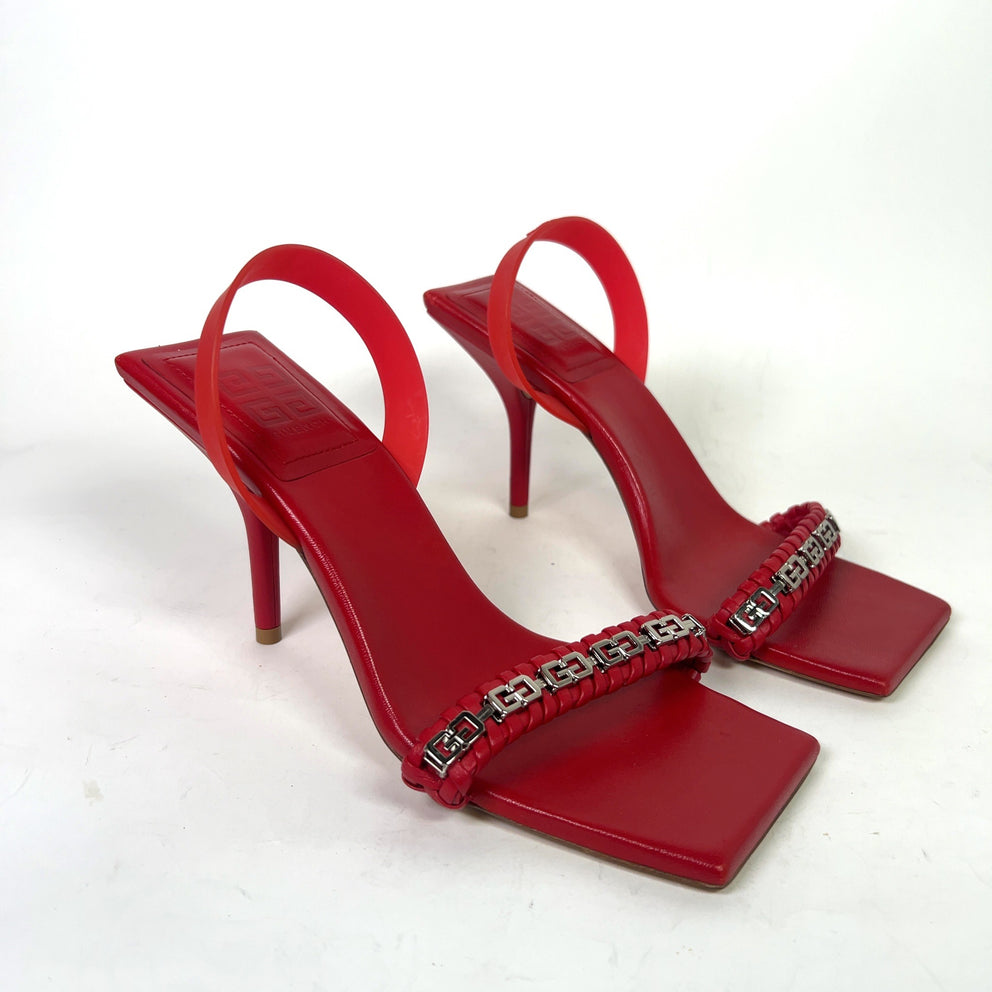 Givenchy Red 4G Slingback Sandal