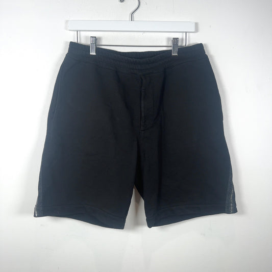Alexander McQueen Black ZipperGraphic Sweat-Shorts