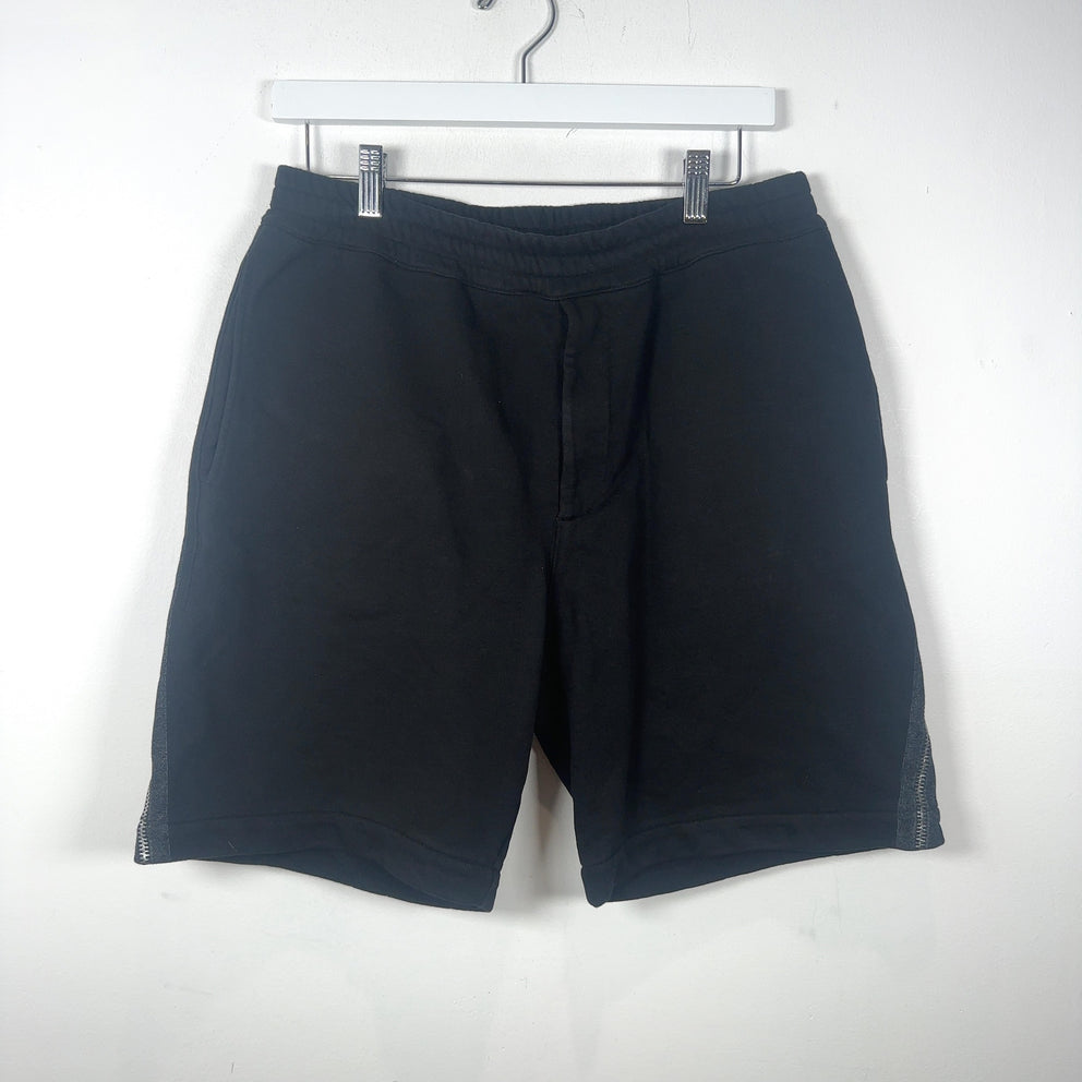 Alexander McQueen Black ZipperGraphic Sweat-Shorts