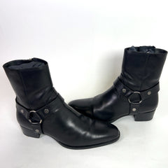 Saint Laurent Wyatt Leather Harness Boots