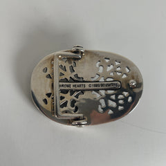 Chrome Hearts White 'Oval Cross' Belt Size 32