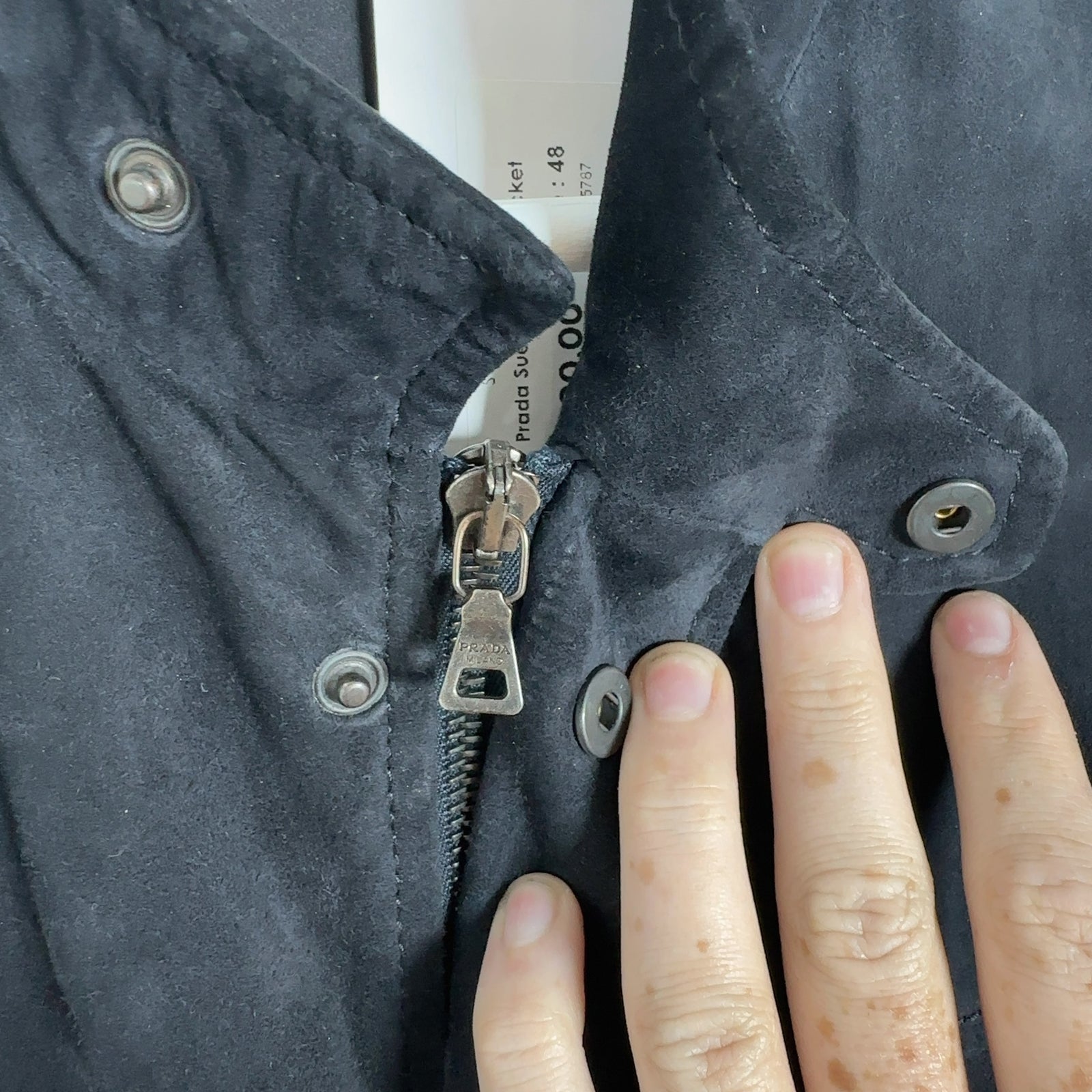Prada Suede Zip-Up Jacket