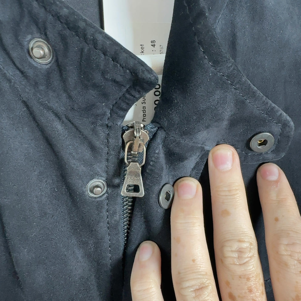 Prada Suede Zip-Up Jacket