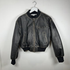 Acne Studios Aged Leather Bomber Jacket