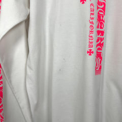 Chrome Hearts Pink Spell Out Logo Bar Longsleeve
