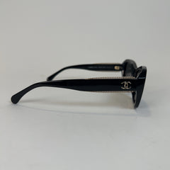 Chanel Black Gold Chain Framed Sunglasses