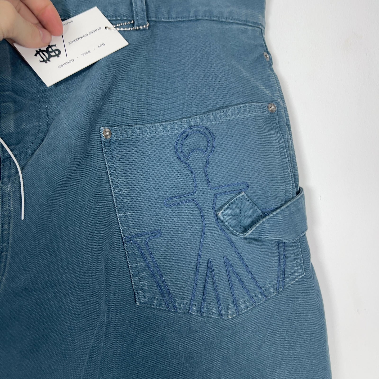 JW Anderson Blue 'Twisted' Workwear Canvas Pants