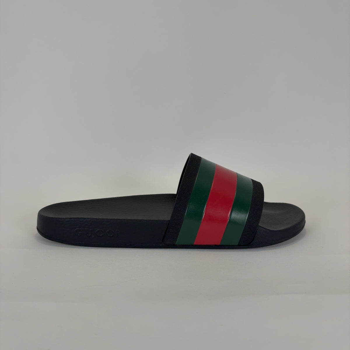 Gucci Striped Rubber Slides