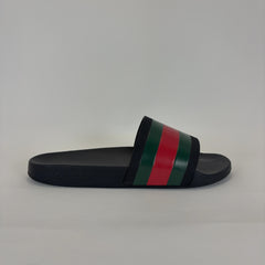 Gucci Striped Rubber Slides