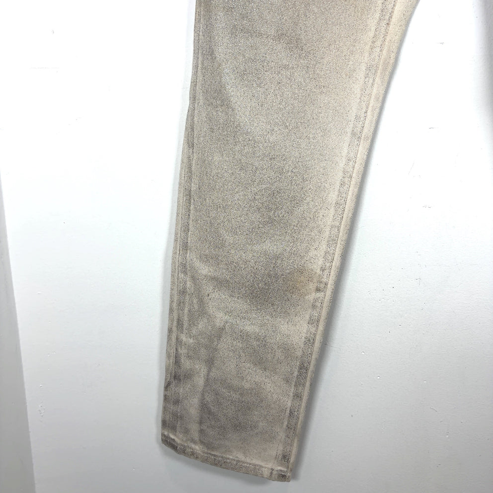 Palm Angels Silver Coated Denim Jeans