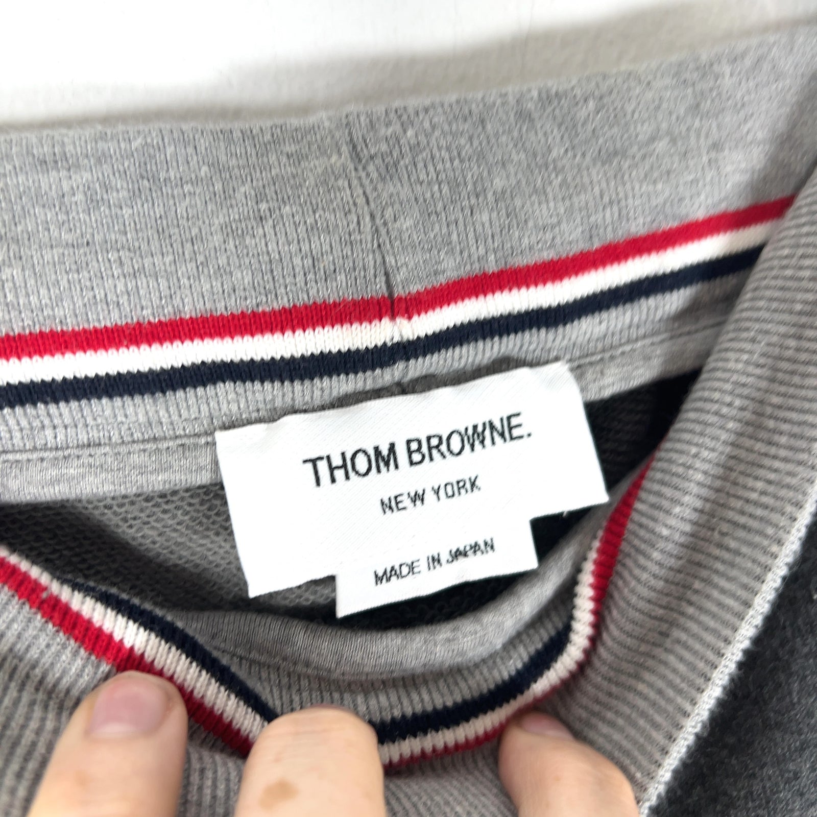 Thom Browne Grey Color Block 4-Bar Sweatpants