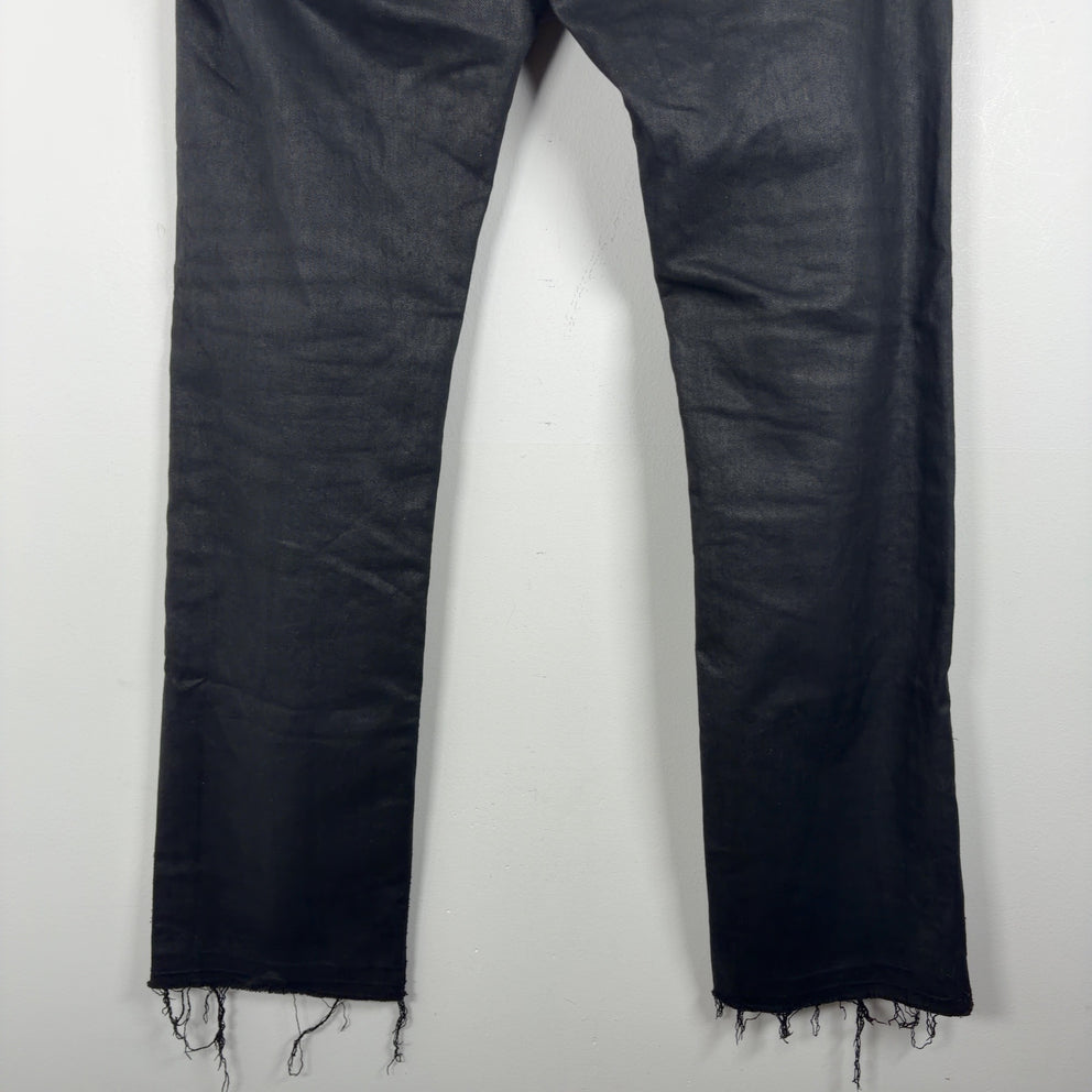 Dior AW11 KVA Resin Coated Straight Jeans