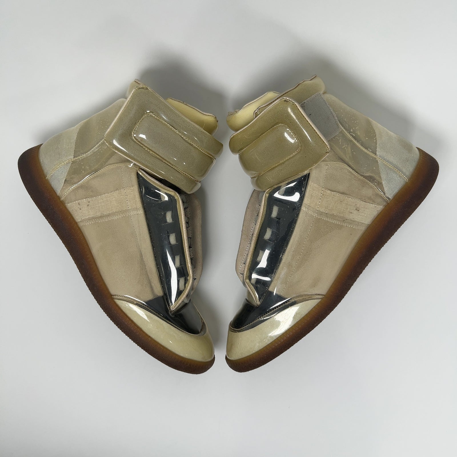 Maison Margiela Beige PVC Future High-Tops Size 43