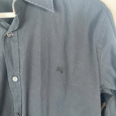 Burberry Equestrian Logo Button-Up T-Shirt