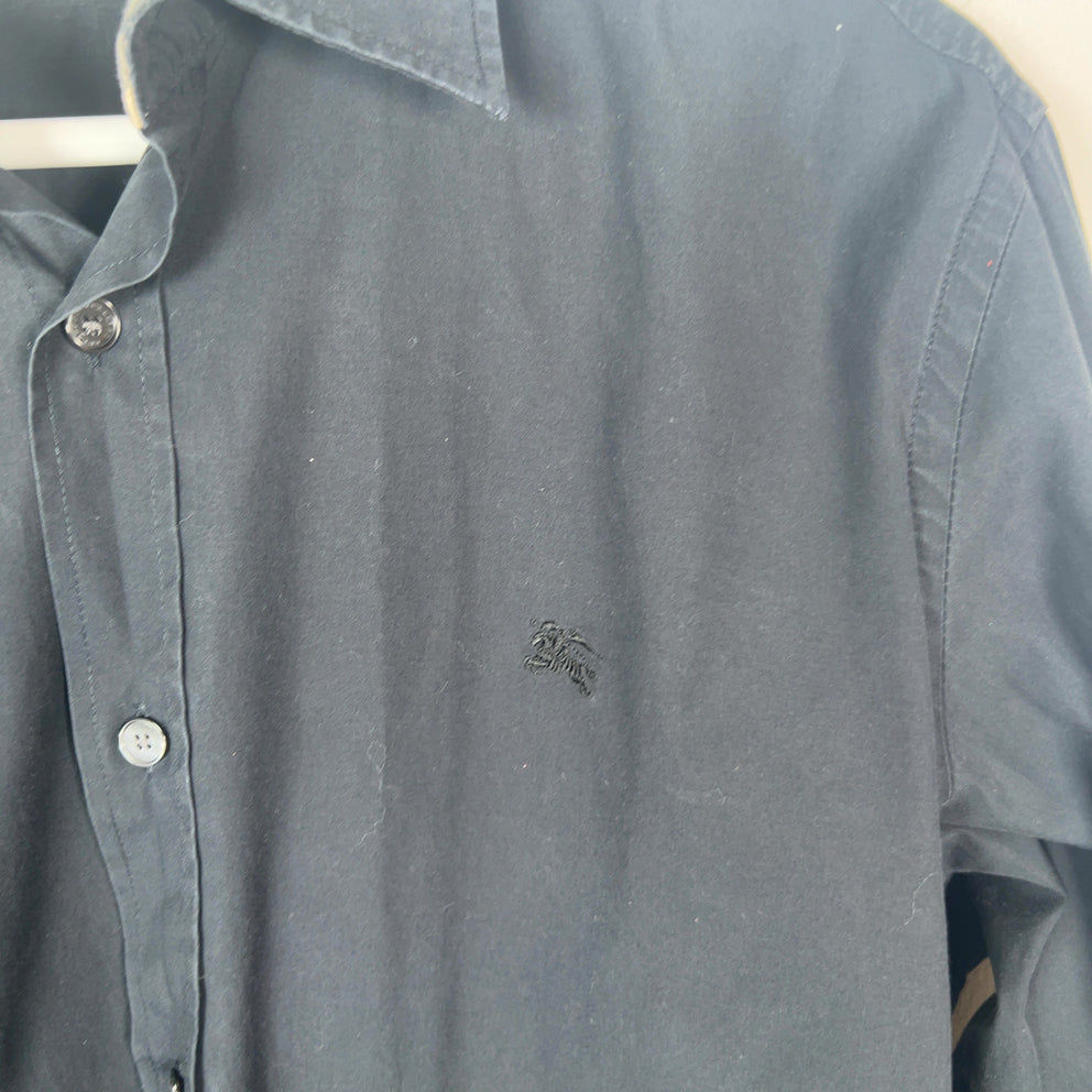 Burberry Equestrian Logo Button-Up T-Shirt