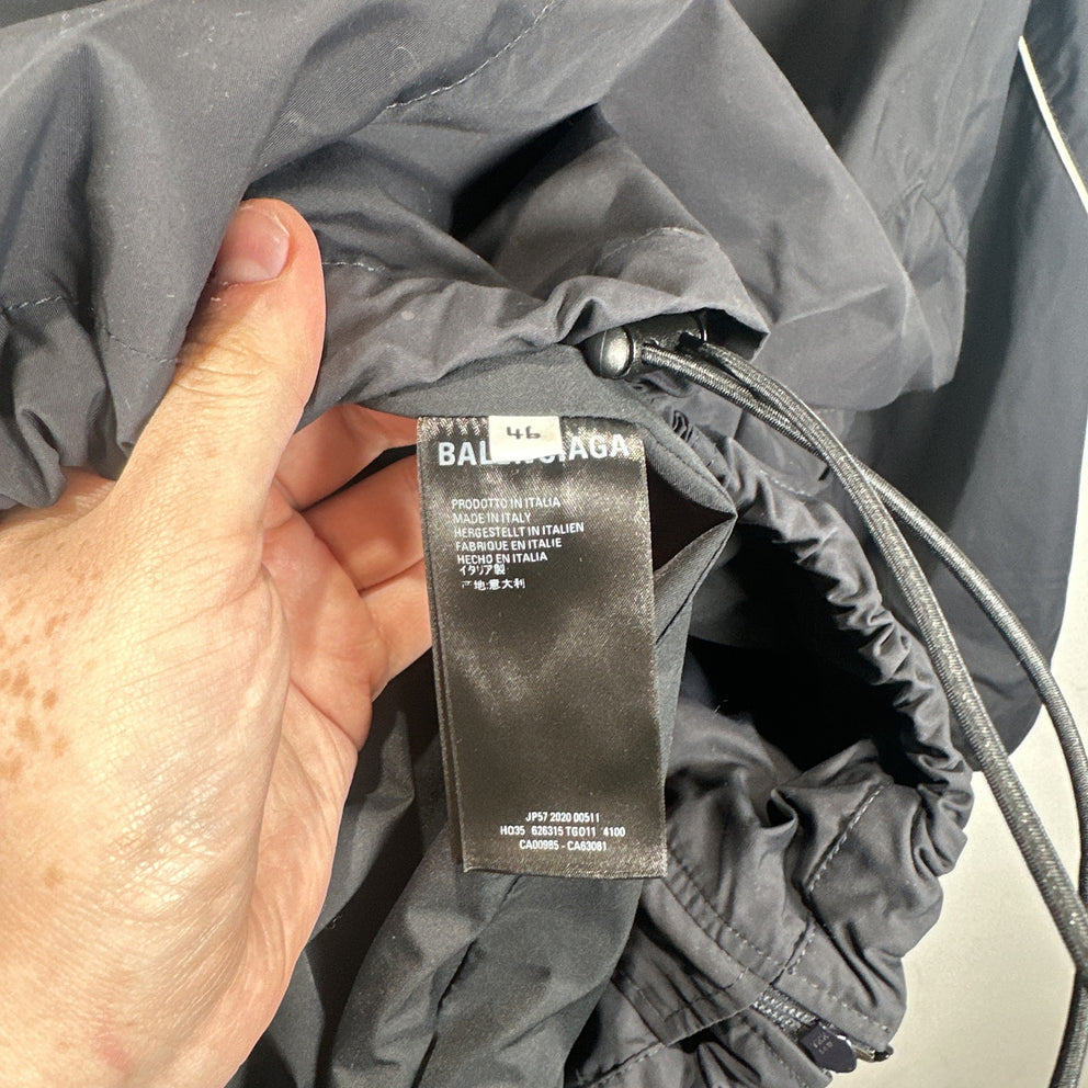 Balenciaga Logo Black Track Jacket Size XL