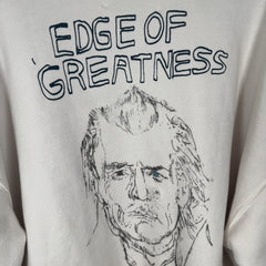 Paly Hollywood 'Edge Of Greatness' Distressed White Crewneck Size L
