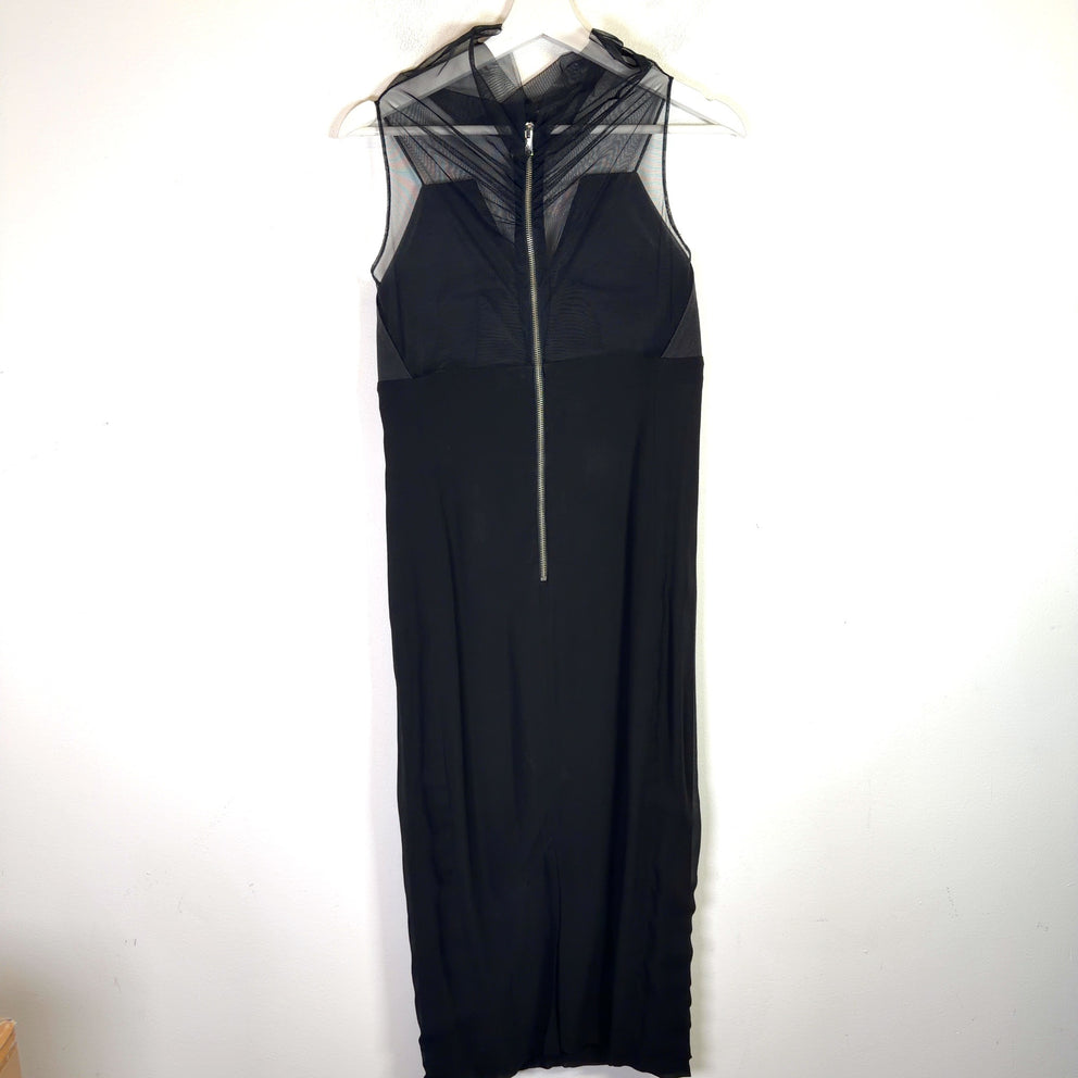 Rick Owens SS13 Sheer High-Neck Dress