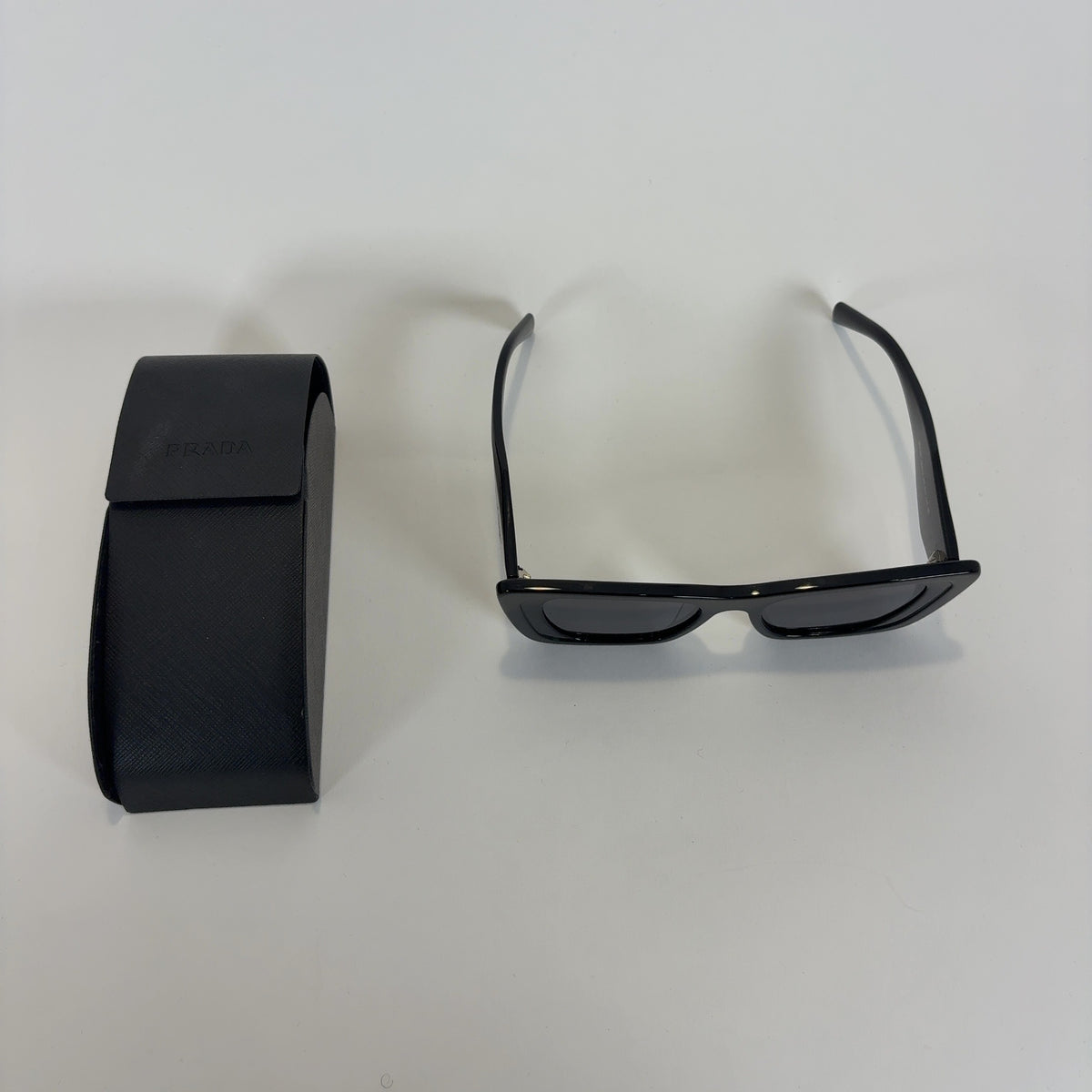 Prada Plaque Logo Wide Cat Eye Sunglasses