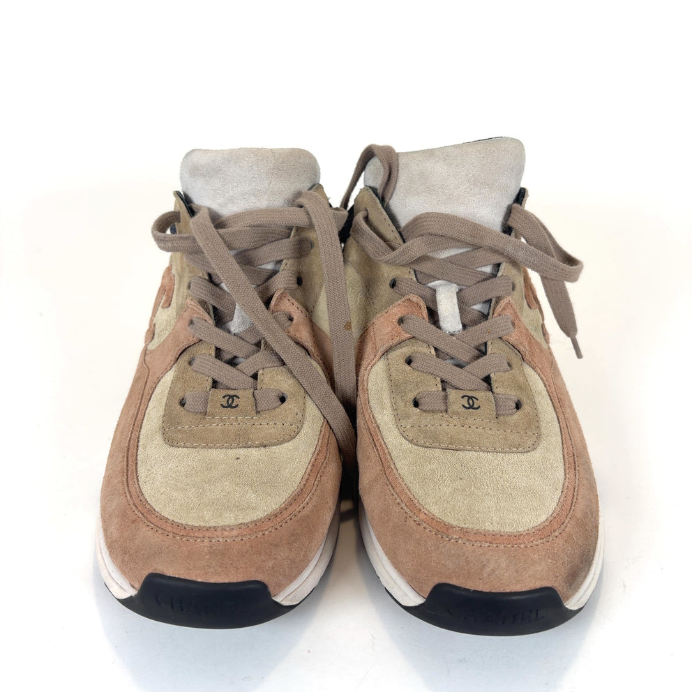 Chanel Brown Interlocking C Trainers