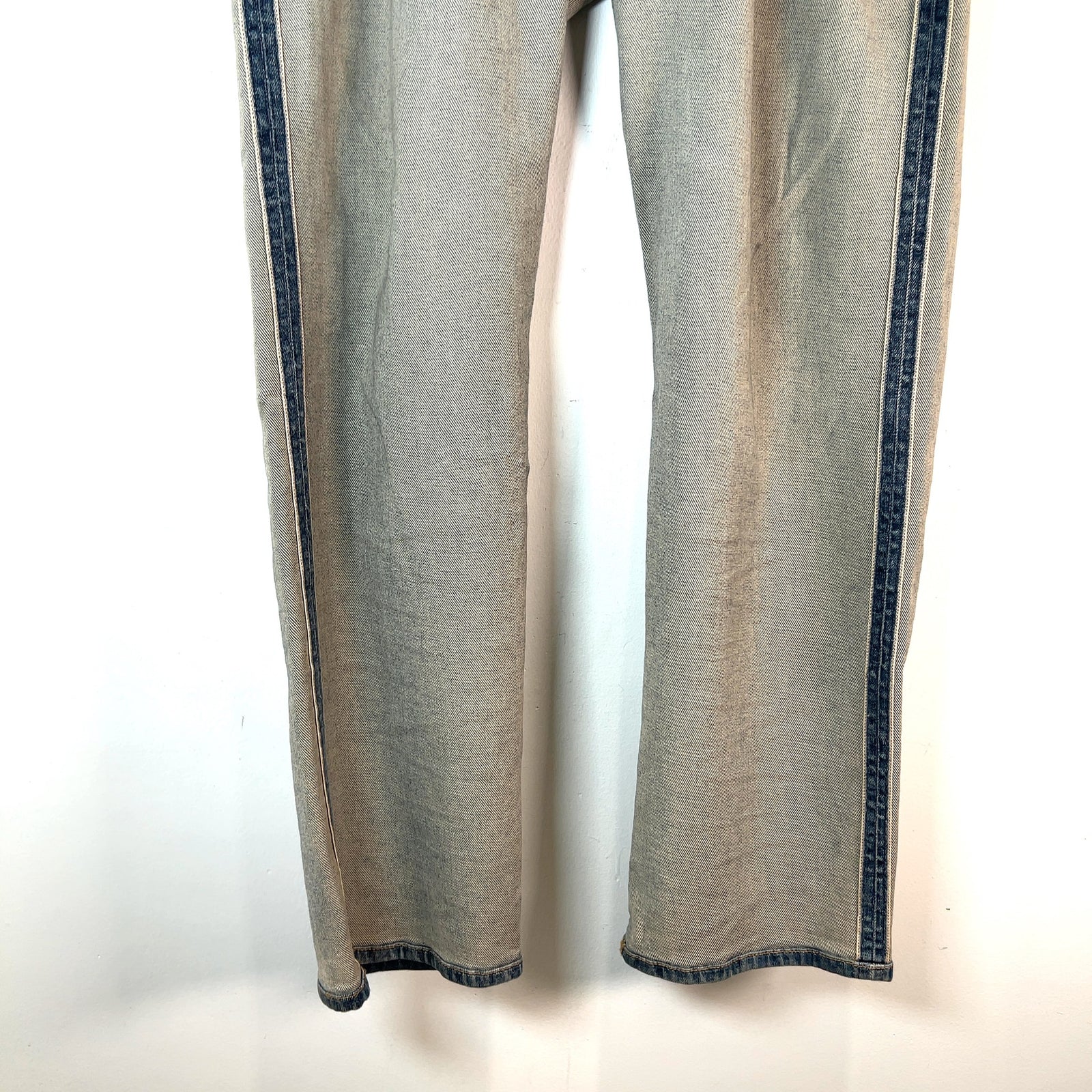 Diesel Inside-Out Double-Waisted Denim Jeans