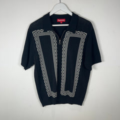 Supreme SS17 Weave Knit Zip Polo Size S