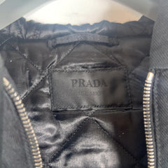 Prada Plaque Logo Hooded Work Jacket