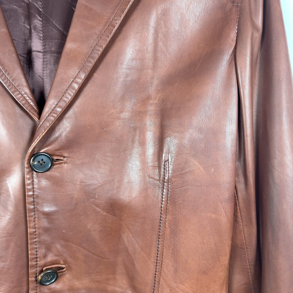 Miu Miu Leather Blazer Jacket