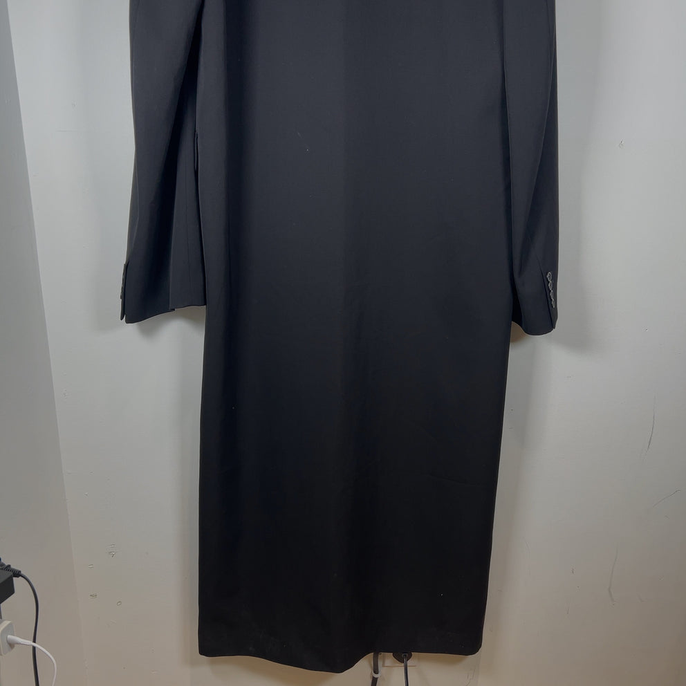Balenciaga Barathea Black Duster Trench Coat