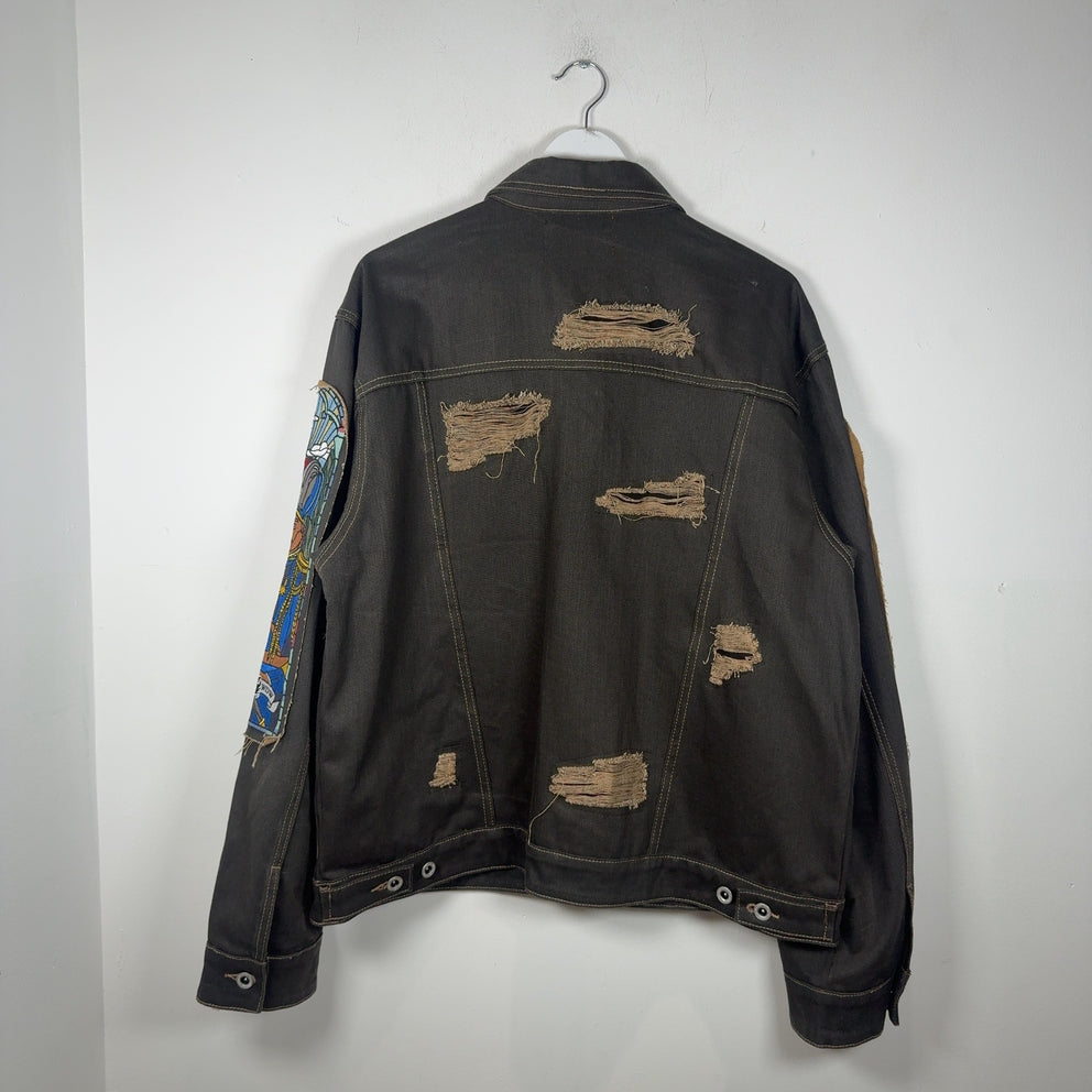 Who Decides War x Barriers Monument Embroidered Denim Jacket