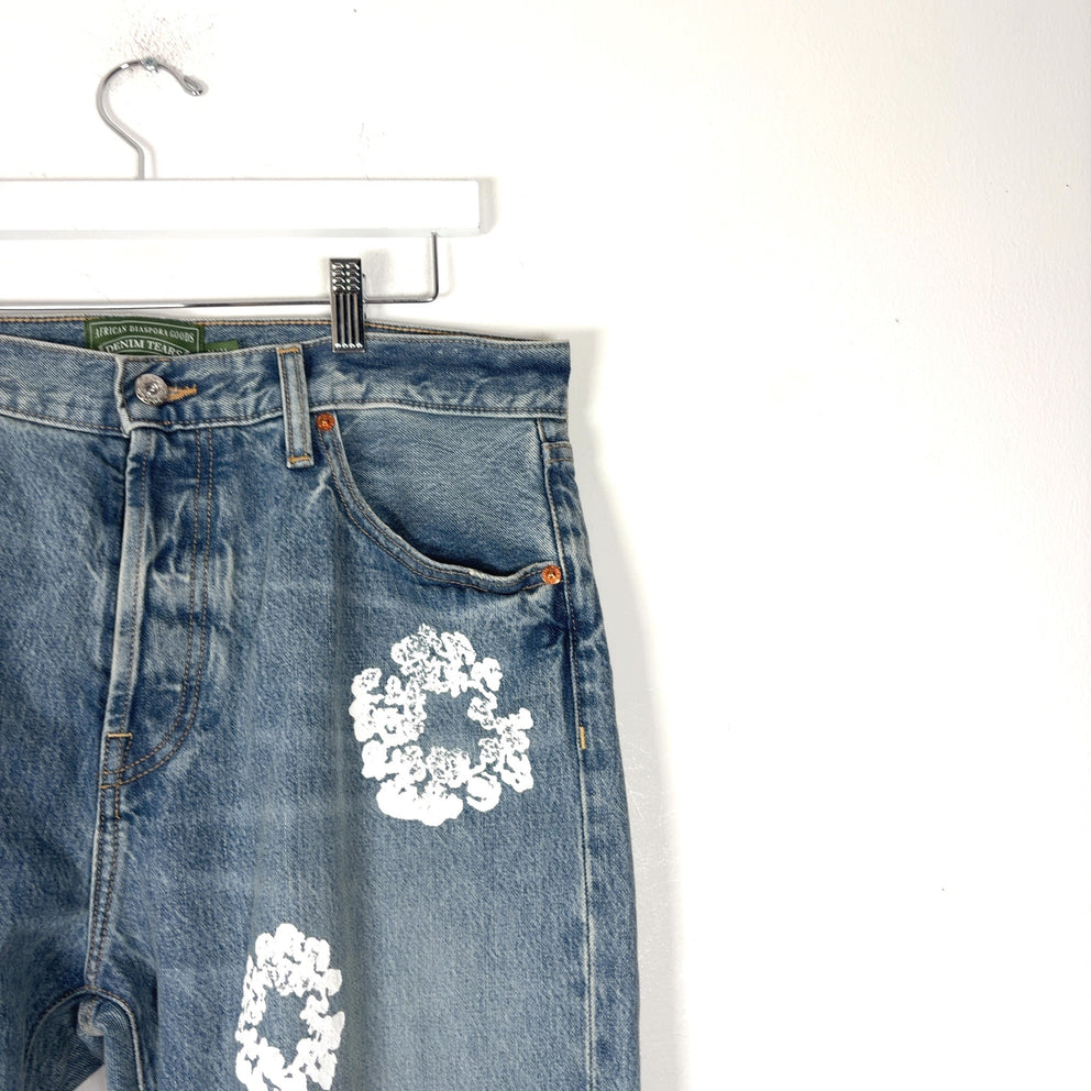 Denim Tears Wreath Graphic Denim Jeans