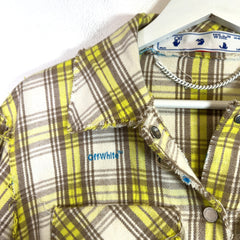 Off-White Plaid Flannel Shirt