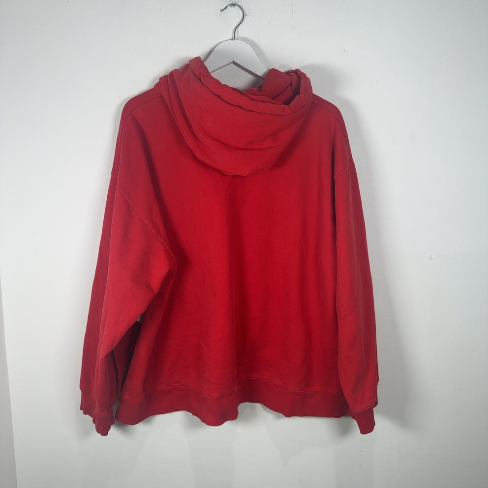 Maison Margiela MM6 Red Logo Poncho Hoodie Size L
