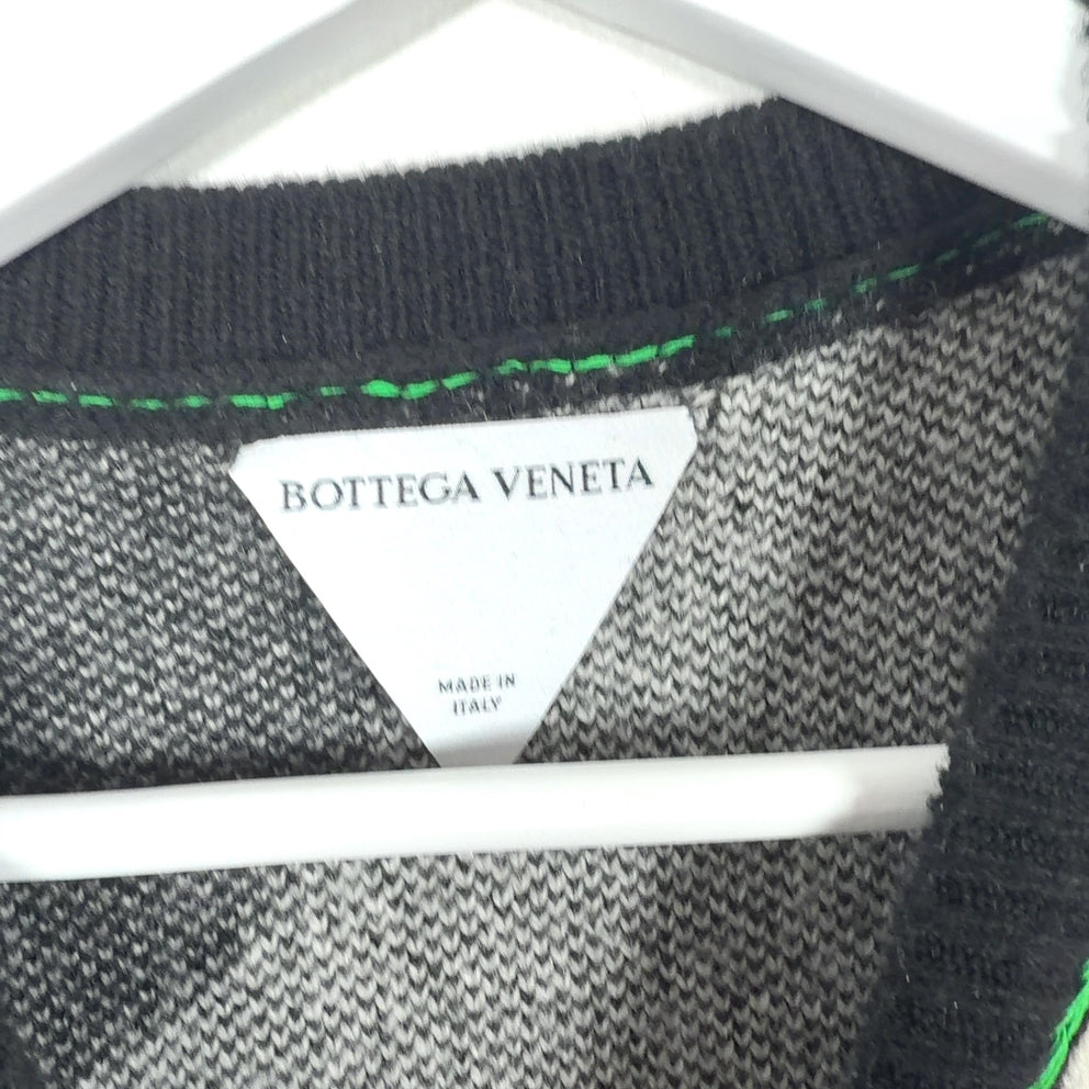Bottega Veneta Wool Knit Contrast Stitching Sweater