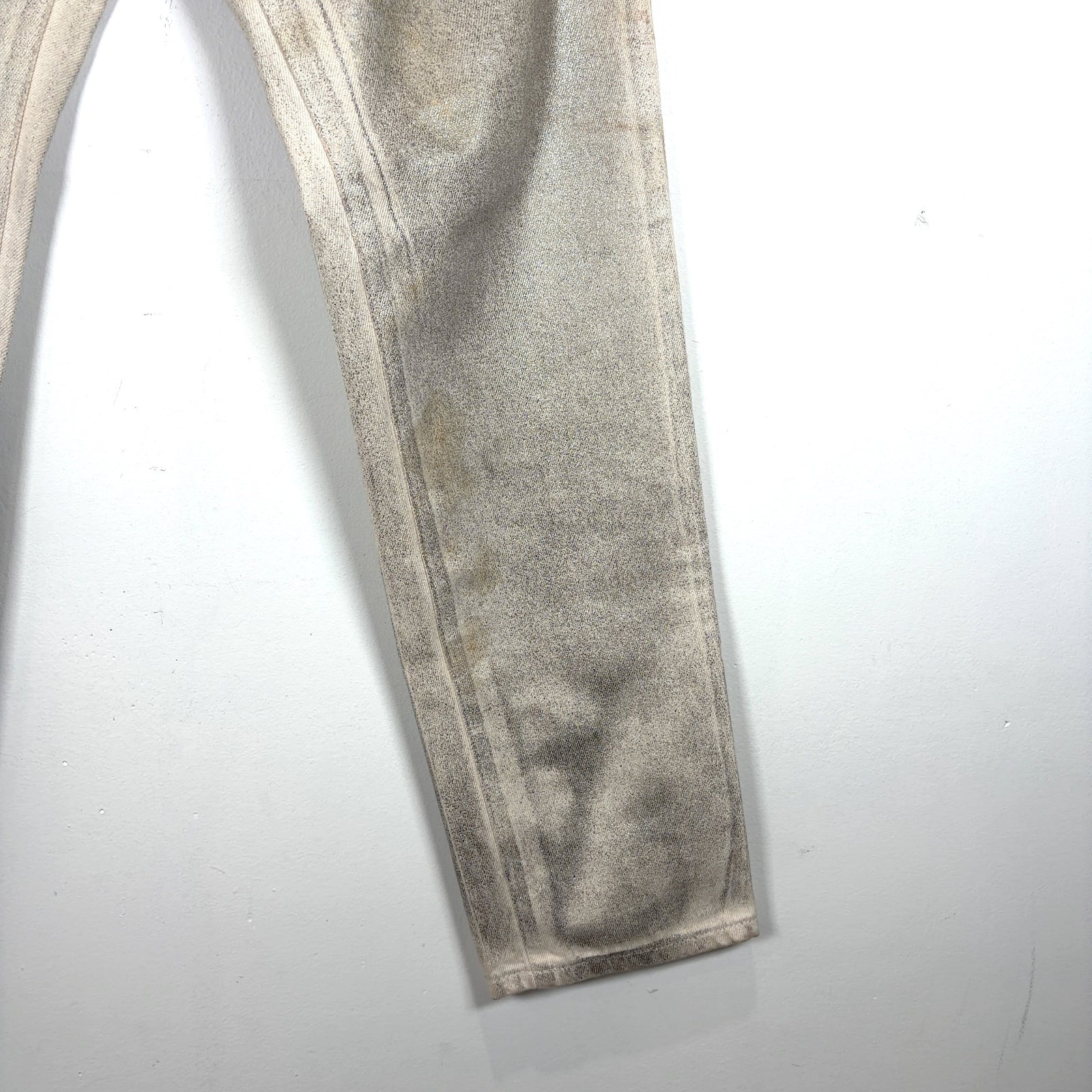 Palm Angels Silver Coated Denim Jeans