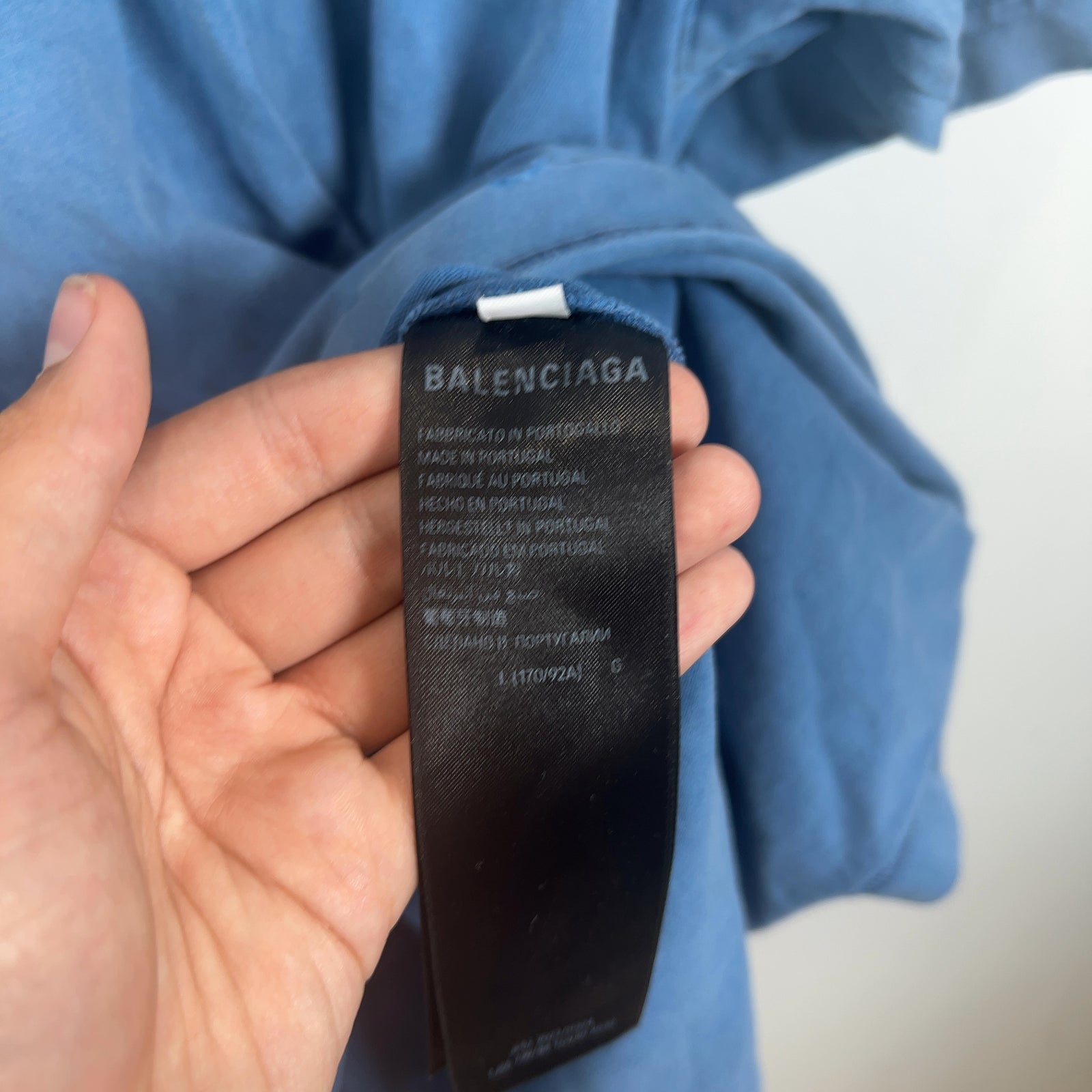 Balenciaga Blue Tape T-Shirt