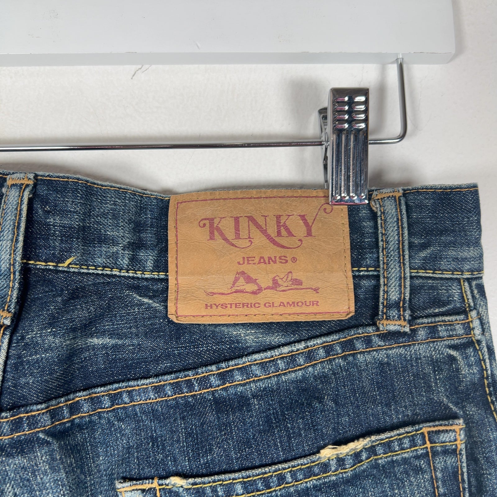 Hysteric Glamour Kinky Studded Light Wash Jeans