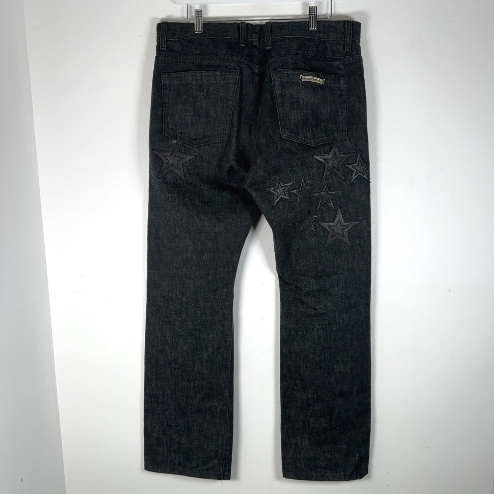 Chrome Hearts Star Patch Raw Denim Jeans