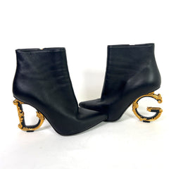 Dolce & Gabbana Baroque DG Leather Ankle Boots