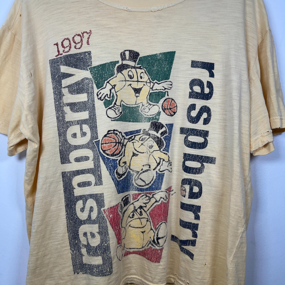 Raspberry Hills 1997 Basketball Graphic Distressed T-Shirt