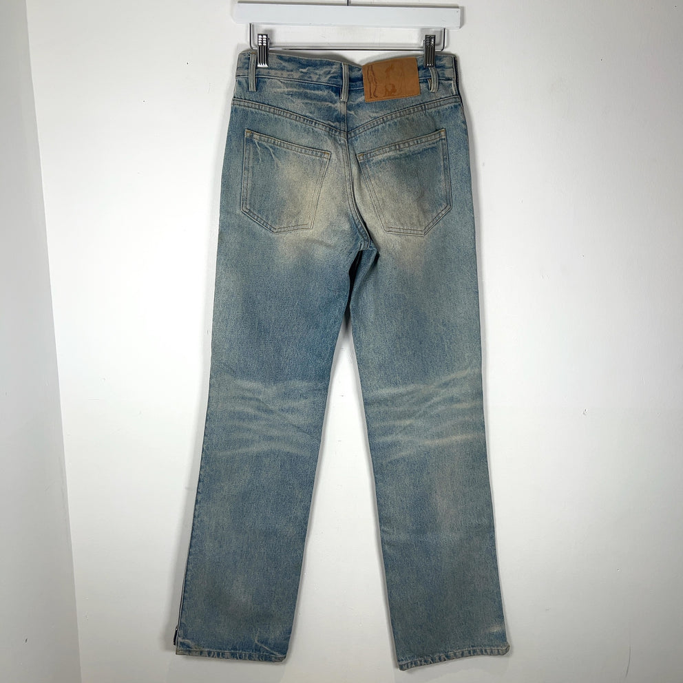 Martine Rose Light Wash Side Zip Jeans