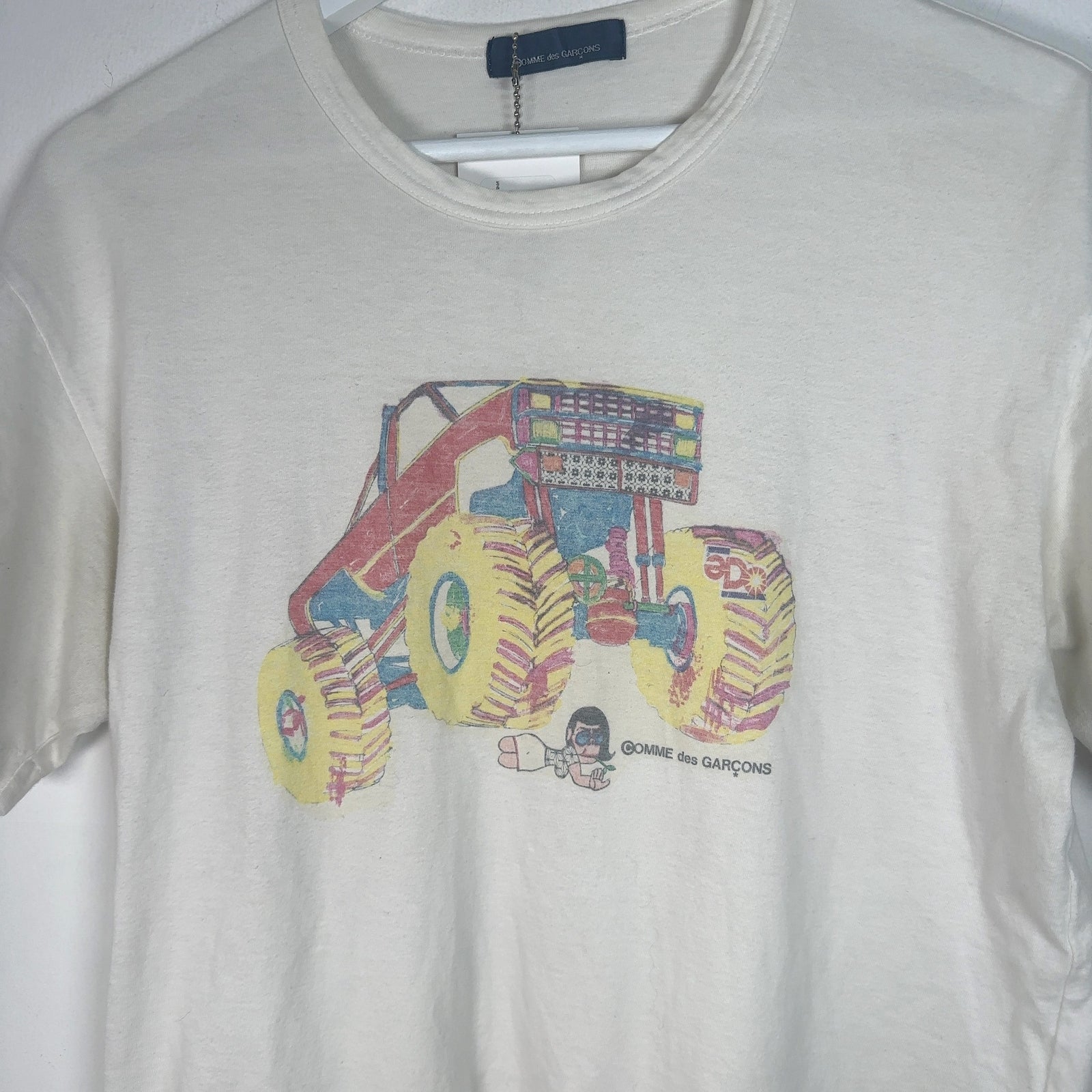 Comme Des Garcons Water Color Monster Truck Graphic T-Shirt