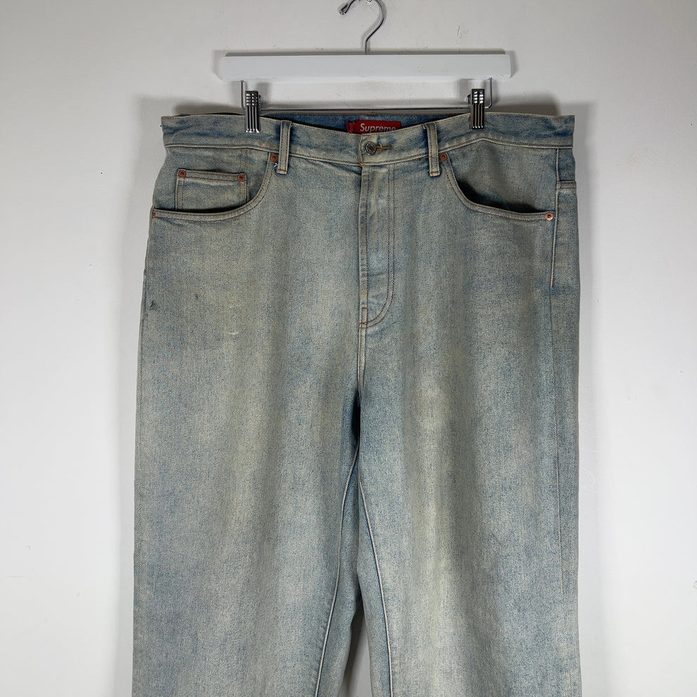 Supreme Embroidered 'New York' Denim Baggy Jeans