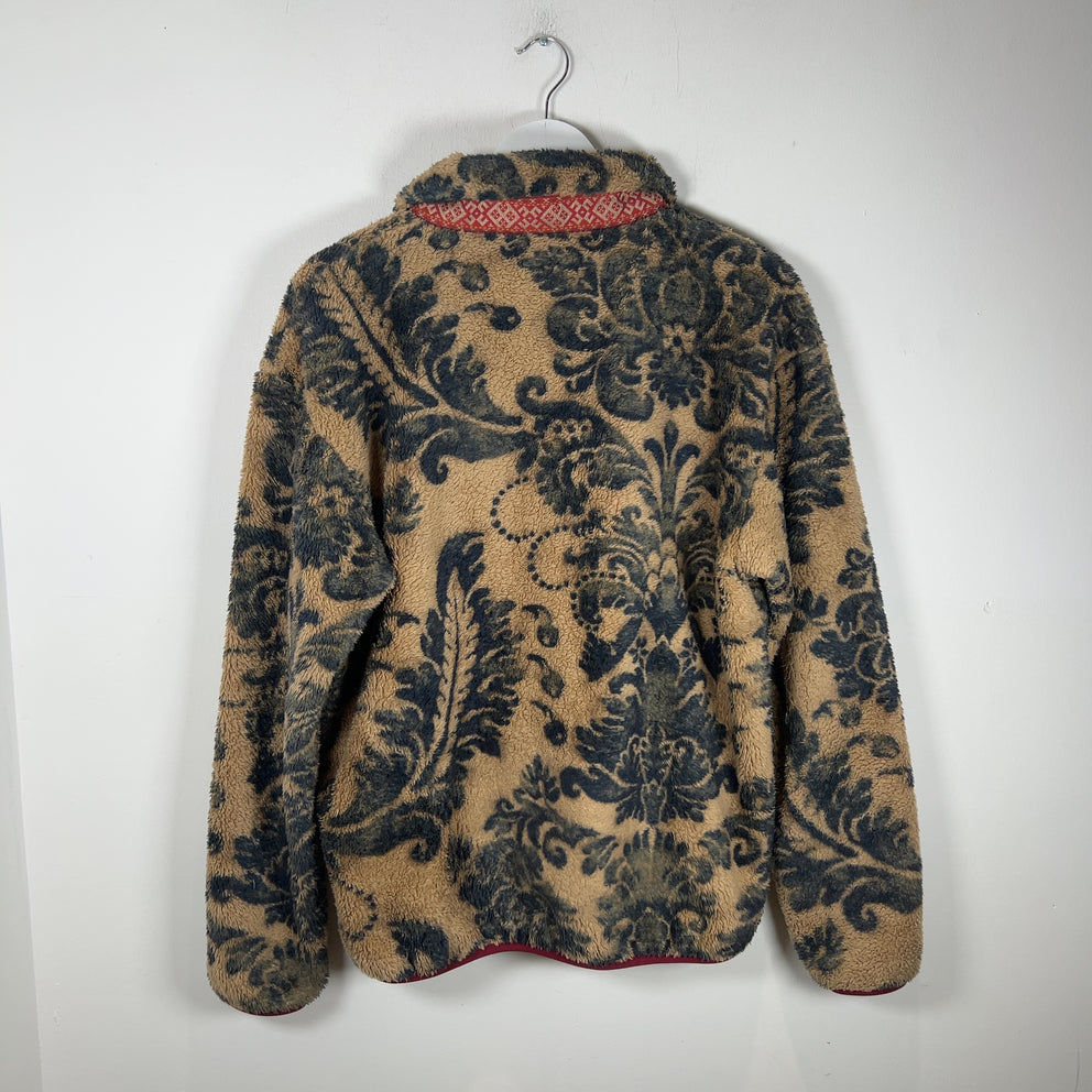 Kapital Damask Printed Fleece Zip Up Jacket