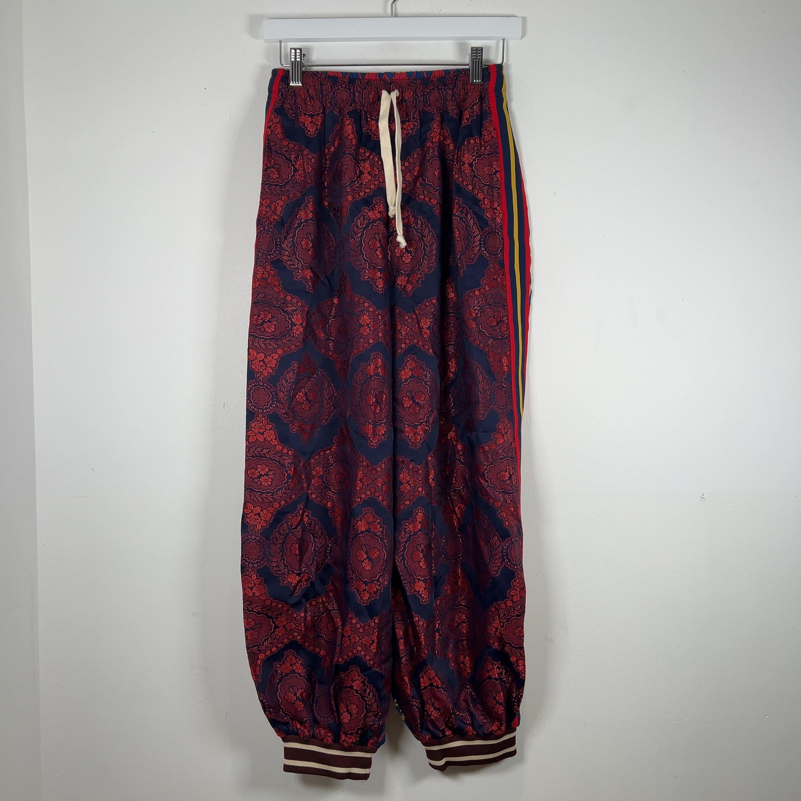 Gucci Jacquard Silk Monogram Jogger Pants